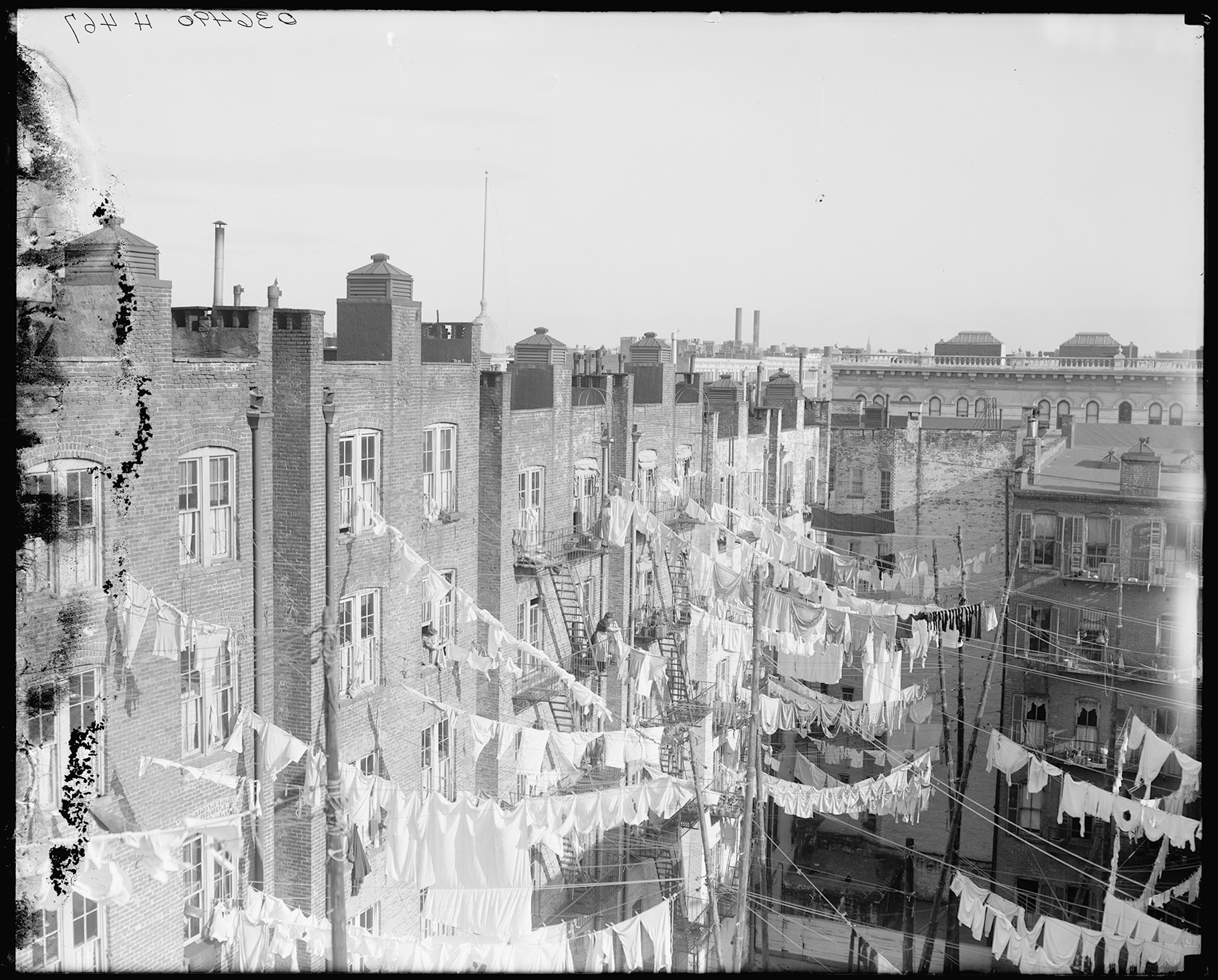 New York City tenement yards in the early twentieth century.